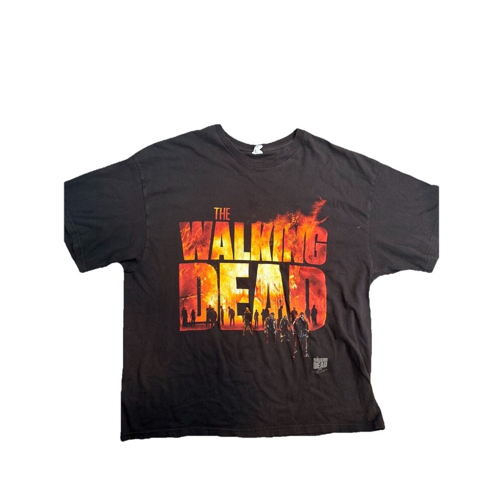 The Walking Dead AMC Promo Fire Walker Graphic Shirt Black